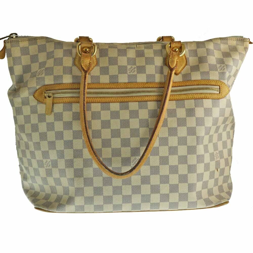 Louis Vuitton White Azur Damier Tote Bag Saleya White